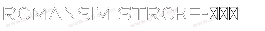 Romansim Stroke字体转换